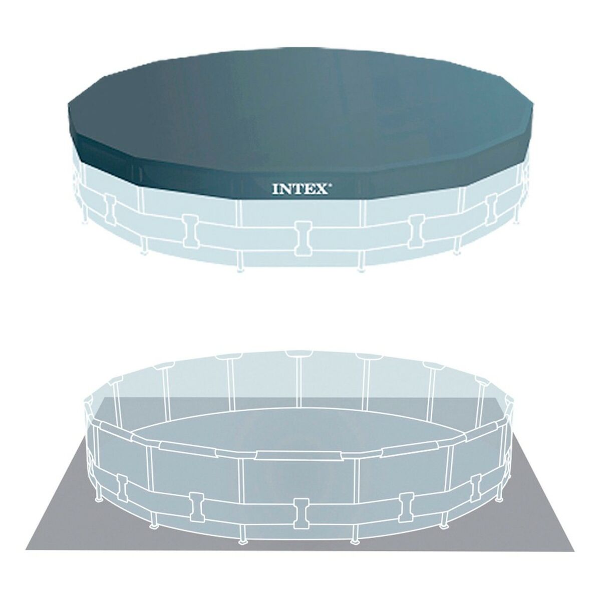 Basseng Avtagbart Intex 457 x 107 x 457 cm